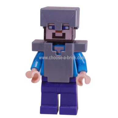 Steve with iron helmet and armor - min013 - Image 2