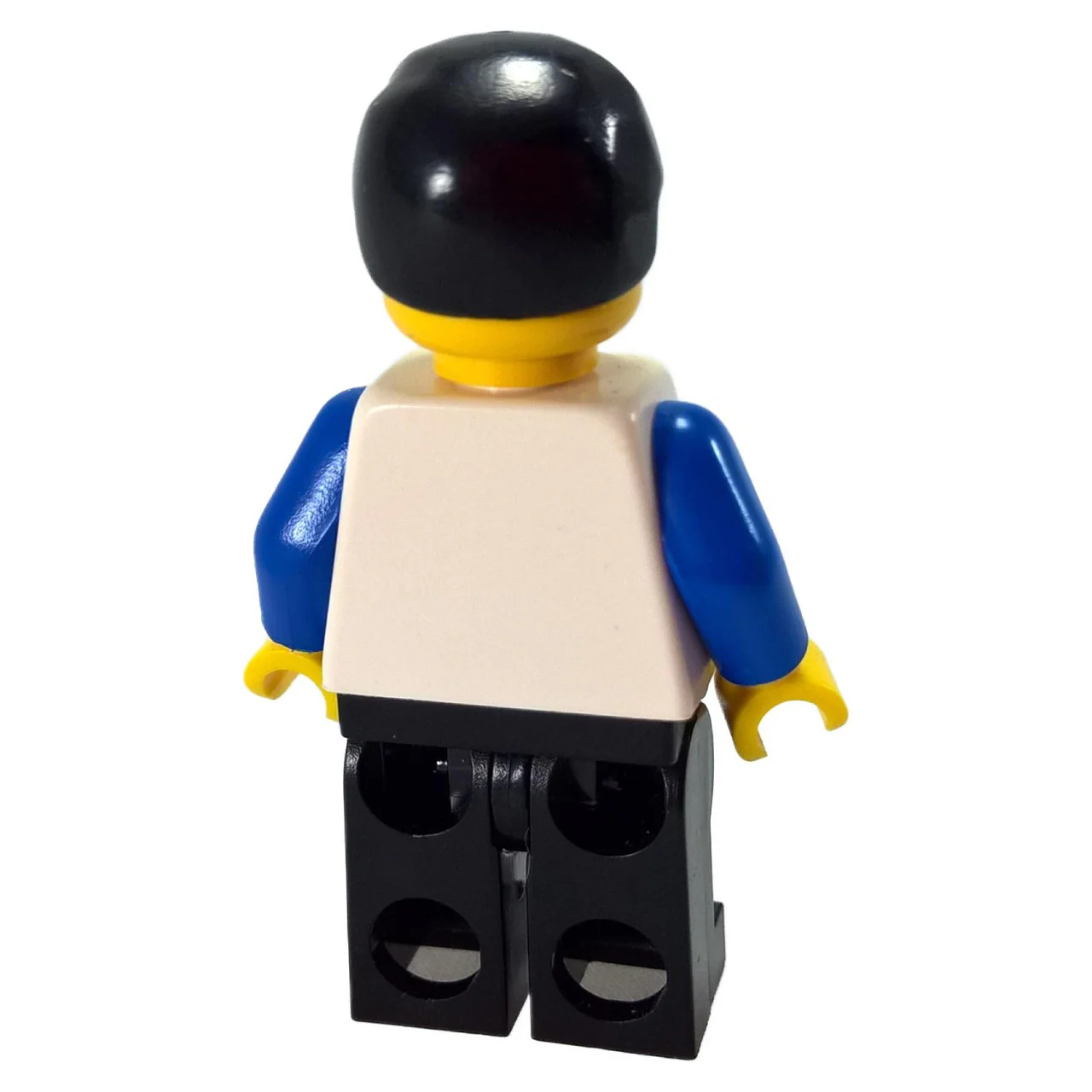 Suit with 2 Pockets White - Black Legs, Black Male Hair - Image 2