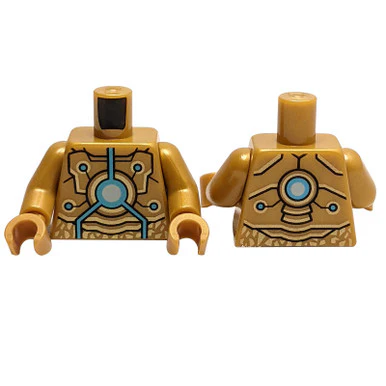 Torso Gold with Blue Tech Circuits - Image 2