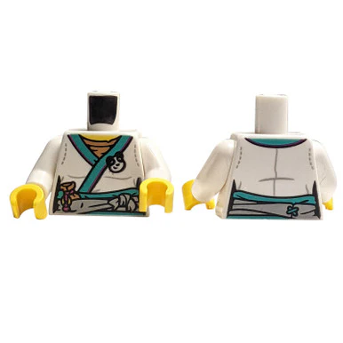 Torso White Robe with Panda Emblem - Image 2