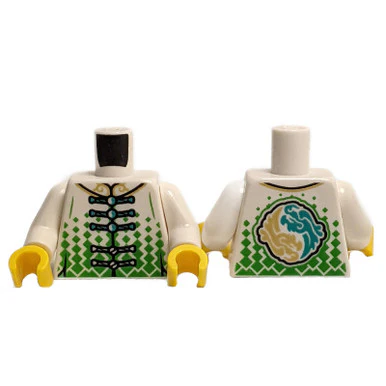 Torso with Robe, Turquoise Ties, & Yin Yang Dragon Logo - Image 2