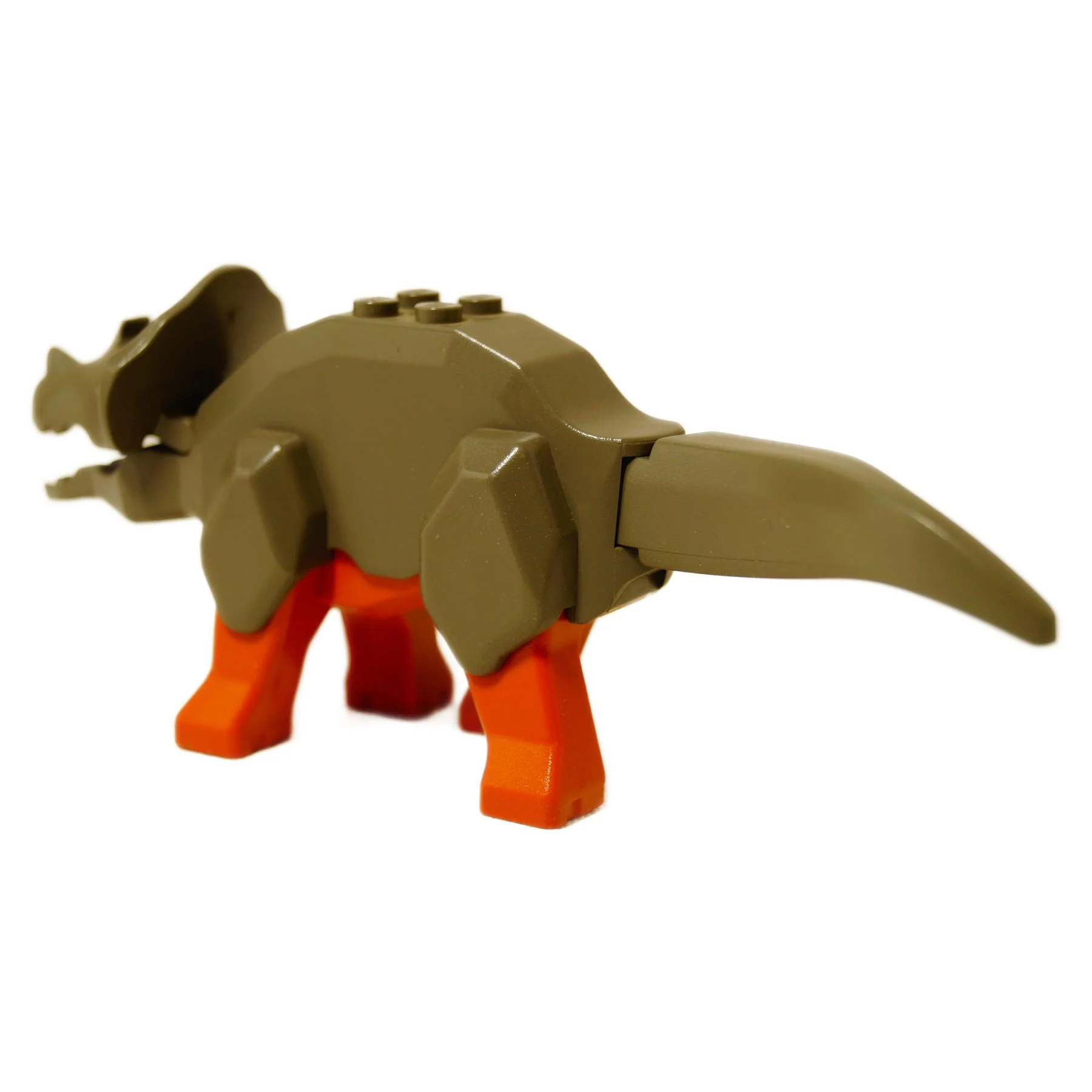 Triceratops –Dark Gray Body with Dark Orange Legs - Image 3