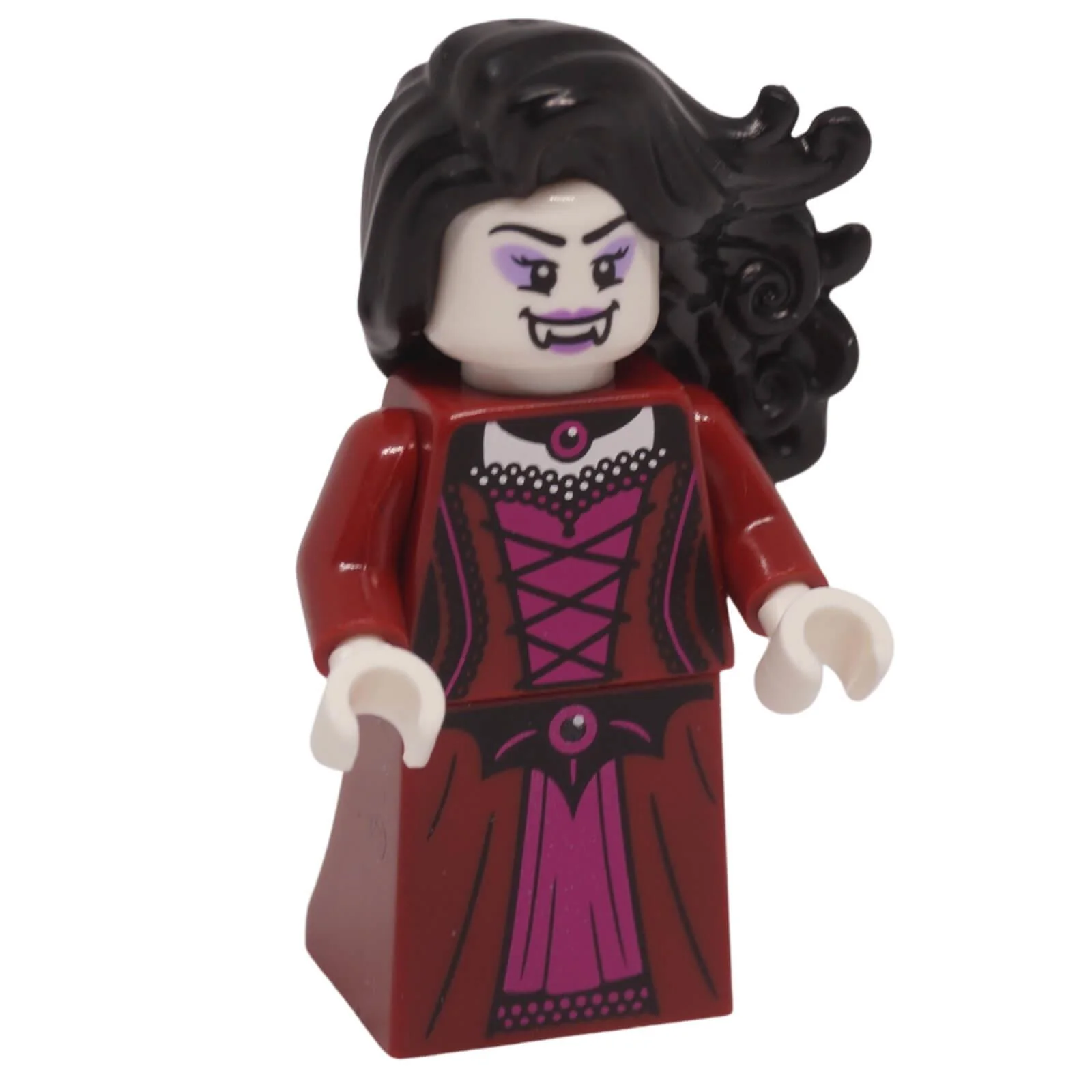 Vampire Minifigure - Dark Red Dress (twn530) - Image 2