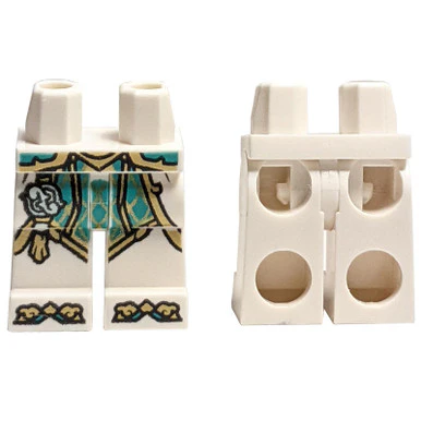 White Legs with Elegant Gold Pattern - Image 2